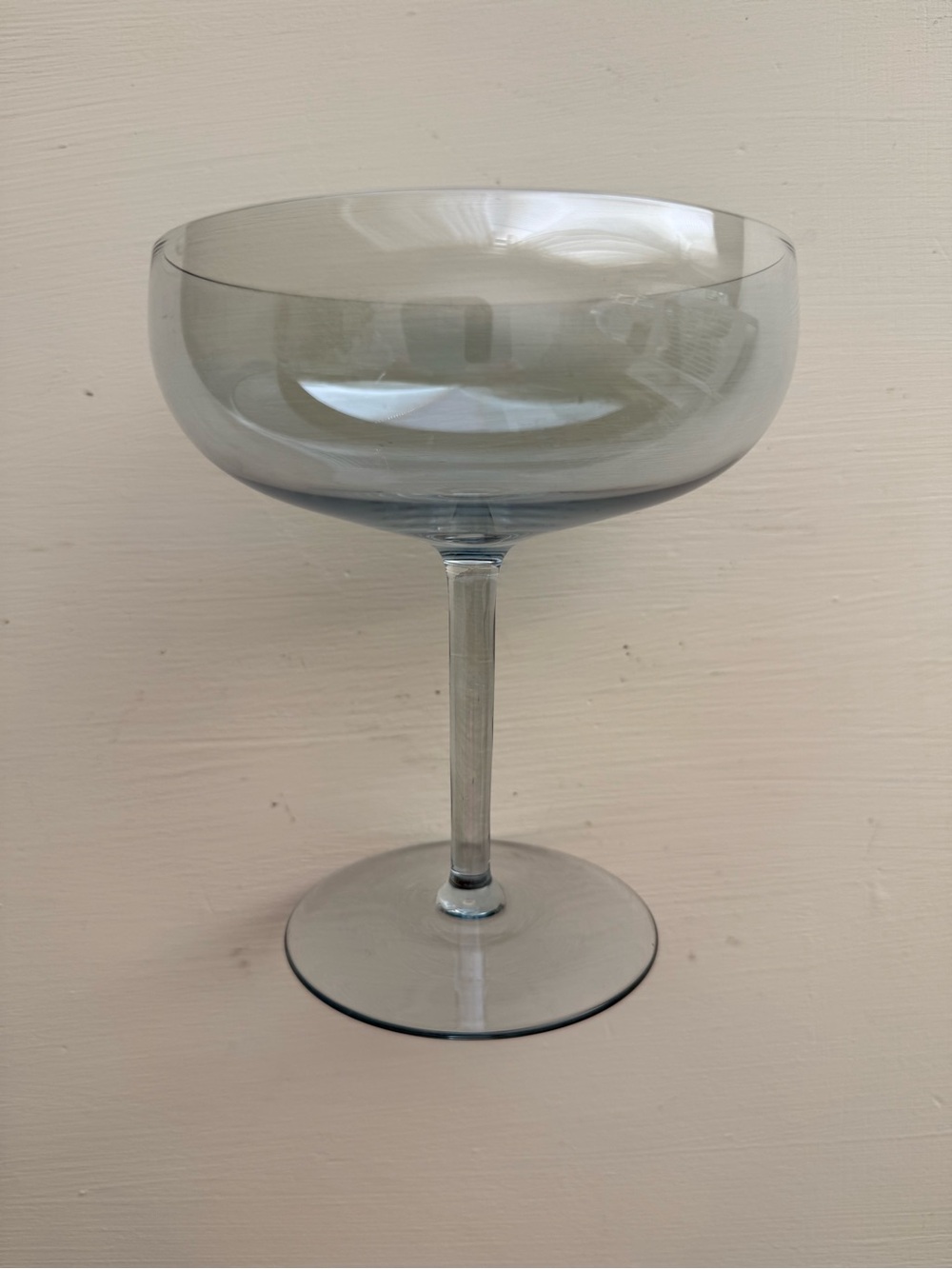 Elegant Blue Lustre Coupe Glass Stemware